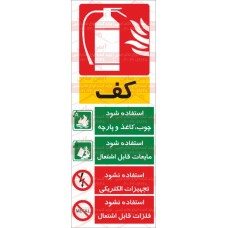 علائم ایمنی راهنمای کپسول یا اسپری کف